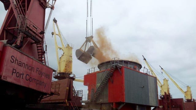Grain farmers protest at Foynes Port over imported barley