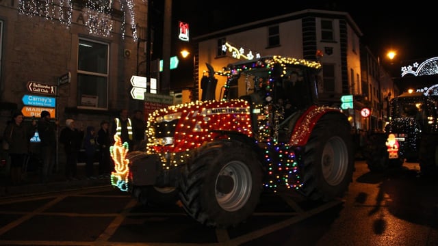 Pics: Tractors with Christmas lights wow crowds at parade in the west