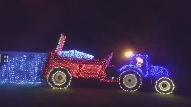 Video: Over 3,500 lights used to create Christmas farming display