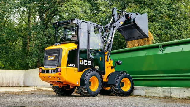 JCB's latest compact wheeled loader showcased at LAMMA 2017