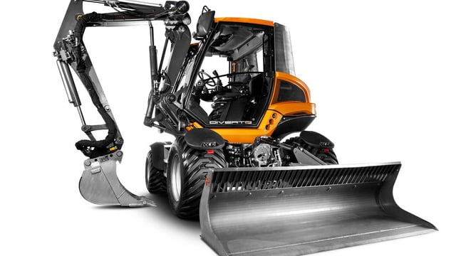 Video: A machine that can act as a tractor, digger and loading shovel