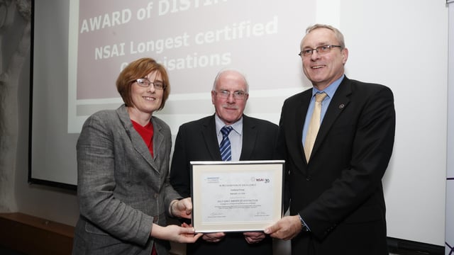 Carbery Group honoured at certification awards