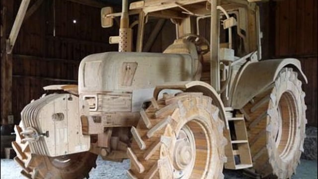 Pics: Fancy a fine-grained 'New Holland' - made of wood?
