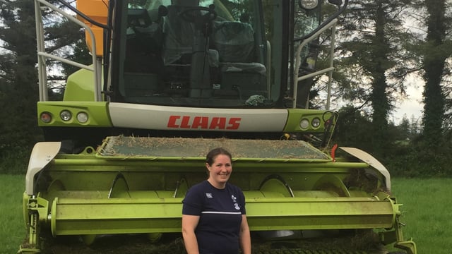Waterford woman gears up harvester for silage event