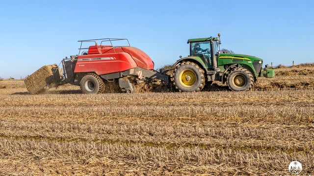 Baling straw before the 'Beast from the East' in Co. Kildare