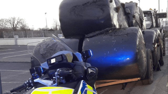 13 unsecured bales land tractor driver in hot water with the law