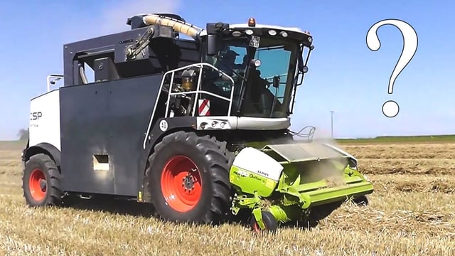 Here's a self-propelled harvester with a difference; but what is it?