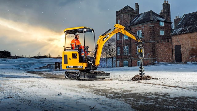 JCB's first 'electric' excavator breaks ground