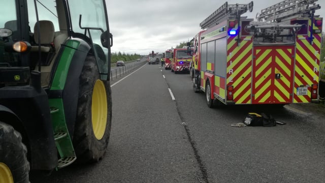 Collision involving calves en route to mart