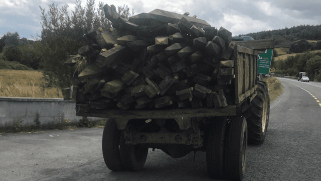 Putting lives at 'stake': Tractor pulled over for unsecured load