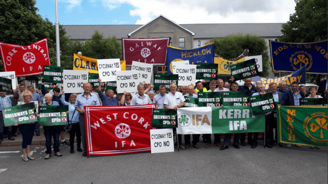 Kerry farmers protest over 'rigid approach' to greenway project