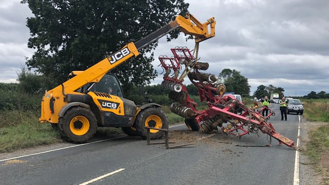 Tractor driver barely avoids 'harrowing' accident