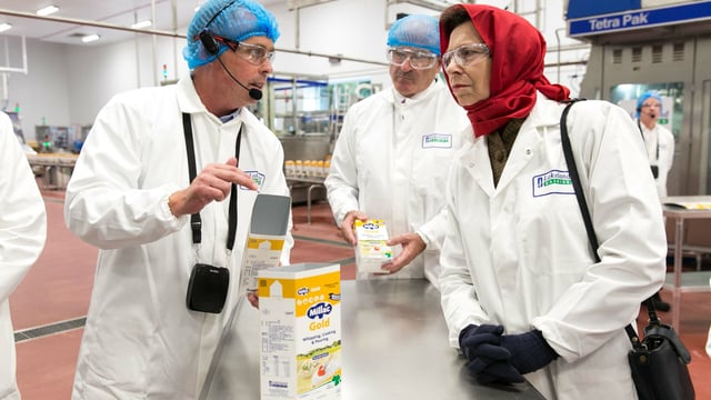 Princess Royal talks cows, robots and grass on Lakeland Dairies visit