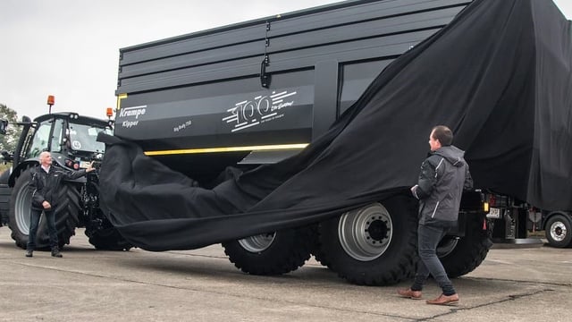 Krampe marks 100 years in business...with 'special' half-pipe trailer