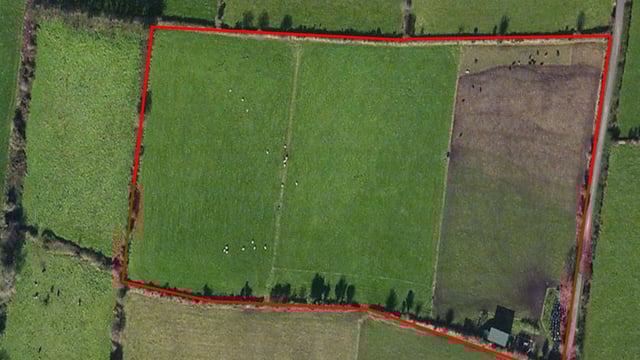 Small holding on 8ac offers site potential for €12,500/ac