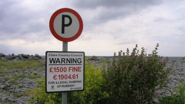 Councillor fury following rural dumping...beside warning sign