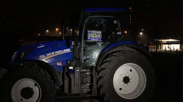 Police seize tractor...at drag race