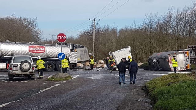 Man rushed to hospital following Dairygold lorry collision