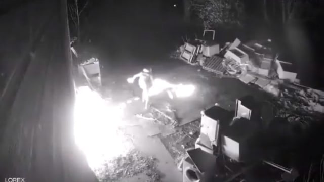 Arson attack on former farm 'backfires' badly