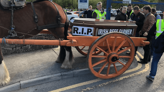 Beef Plan Movement stages mock funeral for the sector