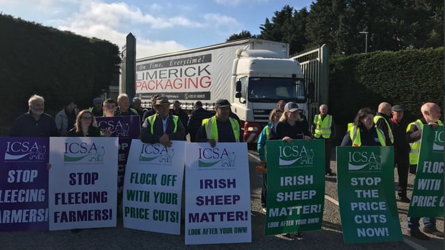 ICSA Sheep Committee stages protest on 'savage price cuts'