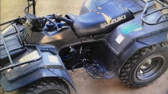 Appeal for information issued following theft of quad