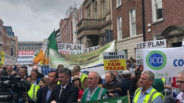 Beef Plan stages protest outside Dáil over 'attack' on rural Ireland