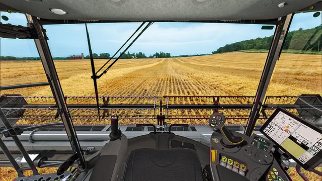 AGCO to unveil giant 790hp combine...with no steering wheel