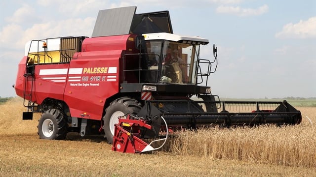 Gas-powered combine harvester hits the market