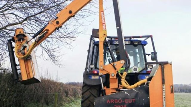 Hedge-cutter stolen from low-loader in farmyard