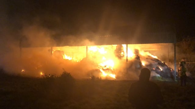 Almost £2,500 worth of hay 'set alight' in barn fire
