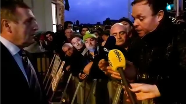Video: Tense scenes as Creed meets Dublin protesters