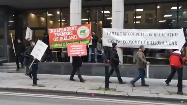 IFOI members protest outside CCPC offices in Dublin