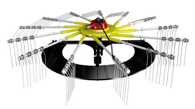 Why not replace your rake's 'jockey wheel' with a plastic 'slide'?
