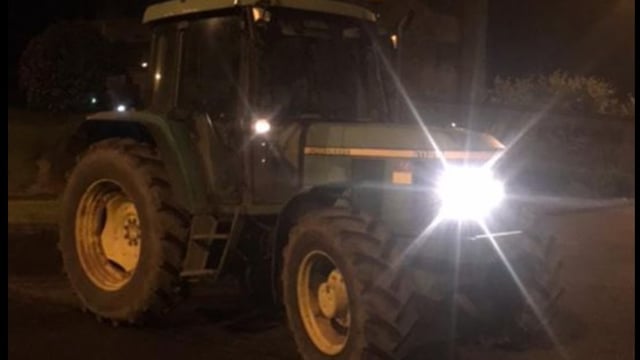 Gardaí stop tractor at 12:30am...driven by 12-year-old
