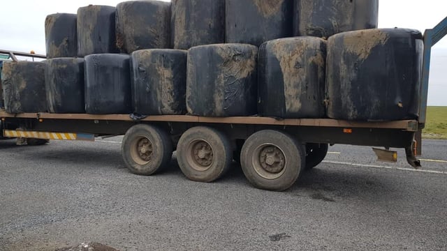 Gardaí stop tractor with 'very unsafe load'