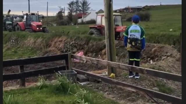 Local farmers ensure birthday to remember for lucky tractor-mad lad