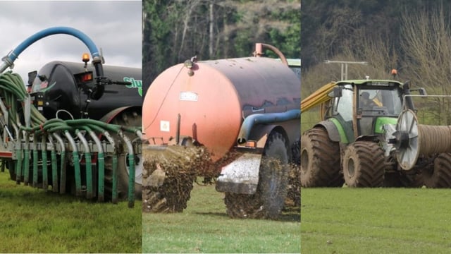 How is slurry spread on Irish farms...according to the data?