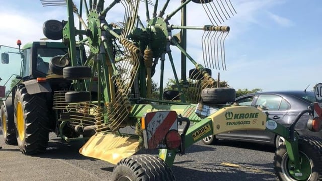 Tractor driver reined in following road safety wrong