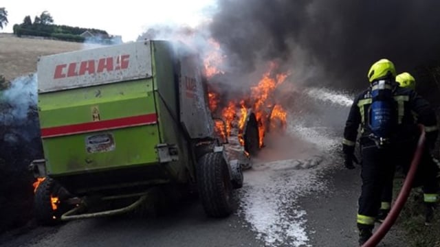 Tractor and baler go up in smoke in Wicklow