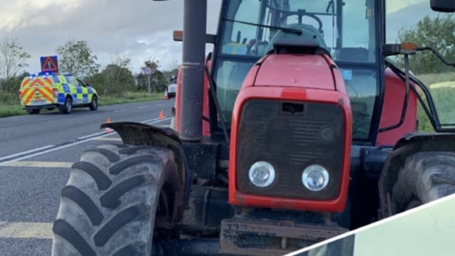 Gardaí seize tractor at checkpoint in Meath