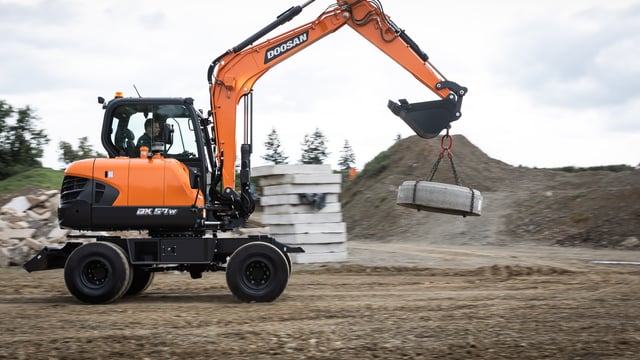 Rock and 'roll': Doosan unveils new wheeled excavator