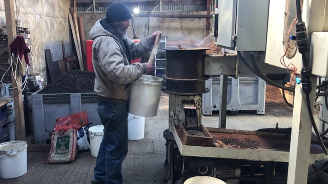 Turning wool into organic fertiliser in Co. Kildare