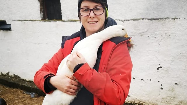 It's 'quackers' - meet Jemima the doting duck