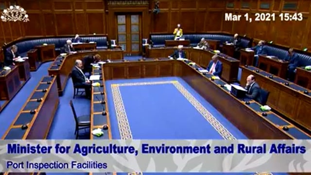 Lyons says 'uncertainty and matters outside DAERA's control' prompted ports decision
