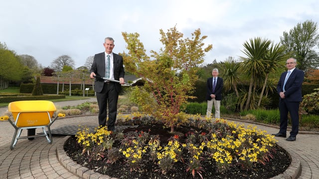 Poots marks NI100 with tree-planting event
