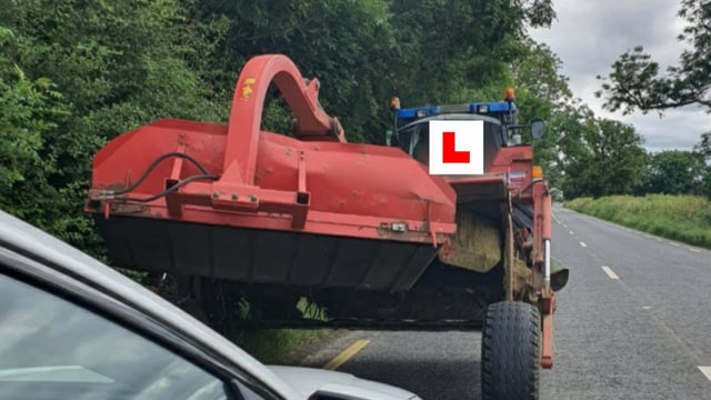 Learner tractor driver taught road safety 'lesson' by Gardaí