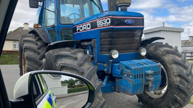 Tractor seized by Gardaí at road checkpoint