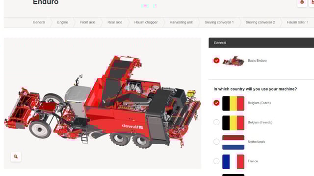 Dewulf launches configurator for Enduro harvester