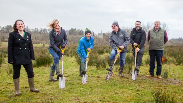 Hackett turns sod on native woodland park